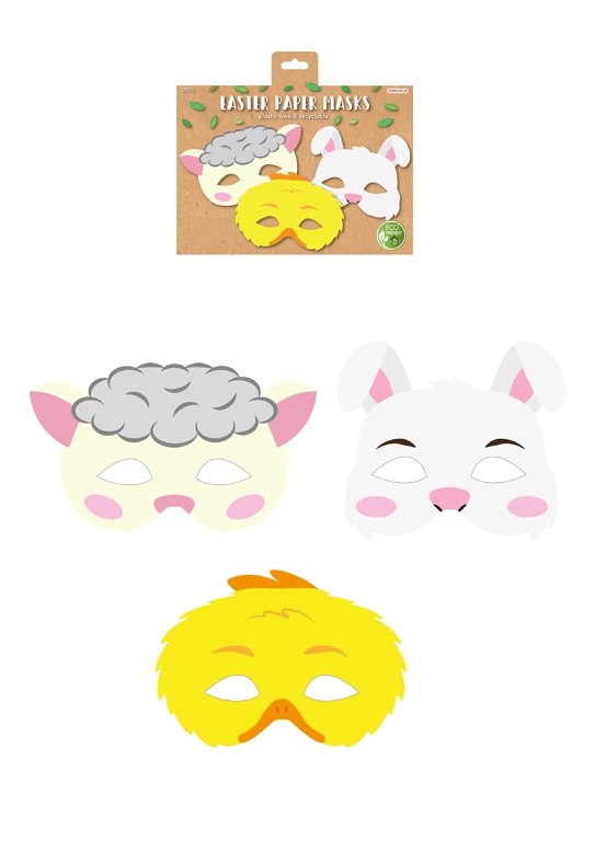 Easter Paper Masks (6 Assorted Designs)