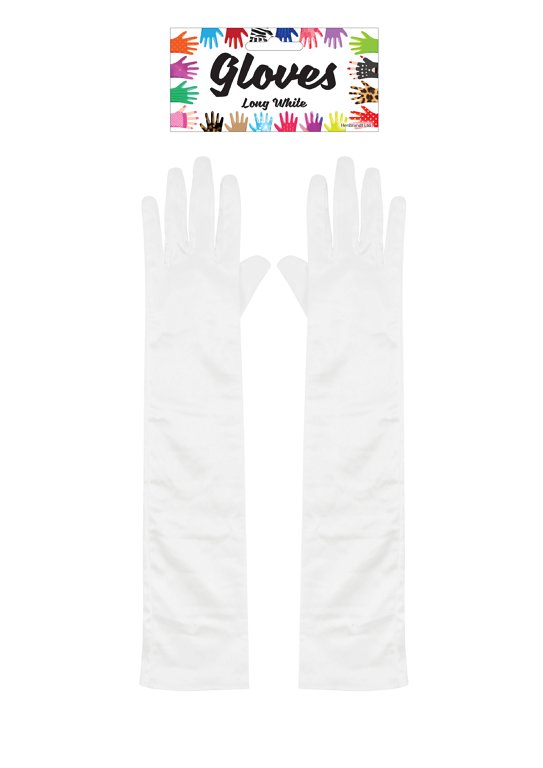 Long White Gloves (45cm) Adult