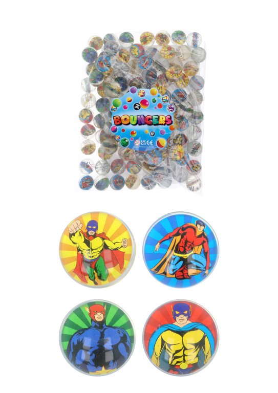 Superhero Bouncy Balls / Jet Balls (3.3cm) 4 Assorted Designs