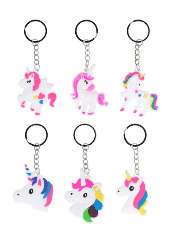 Unicorn Keychains (5cm) 6 Assorted Designs