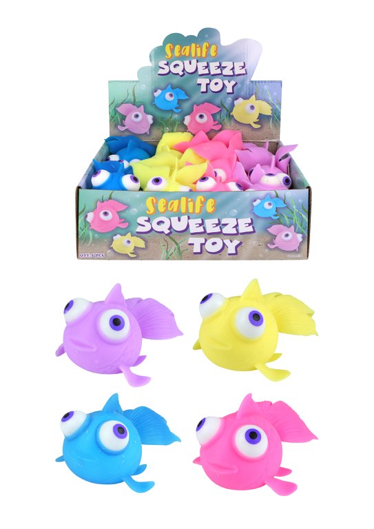 Sealife Goldfish Squeeze Toy 4 Assorted Colours
