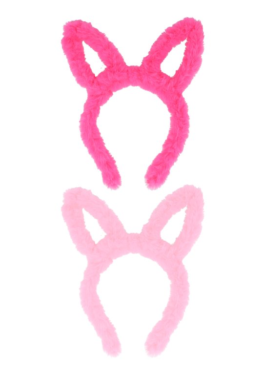 Pink Fluffy Bunny Ears Headband (25cm x 19cm) 2 Assorted Colours