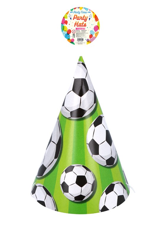 DIY Football Party Cone Hat 6-Pack (16.5cm)