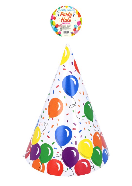 DIY Balloon Party Cone Hat 6-Pack (16.5cm)