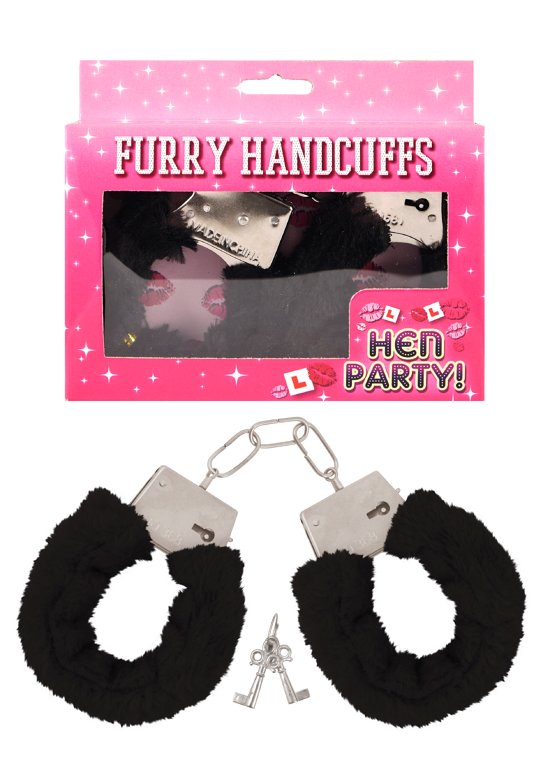 Furry Handcuffs with Keys (Black)