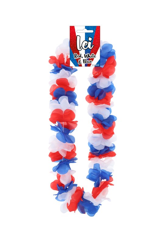 Red, White and Blue Hula Lei (100cm)