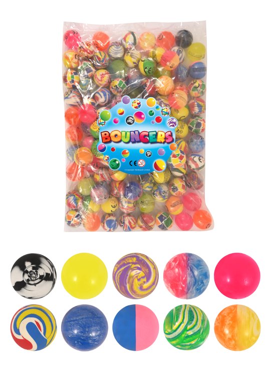 1, 5, 10, 30 or 100 Jet Balls Assorted Colours Designs Bouncy Jet Ball 35mm 