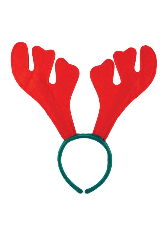 Red Reindeer Antler Headband