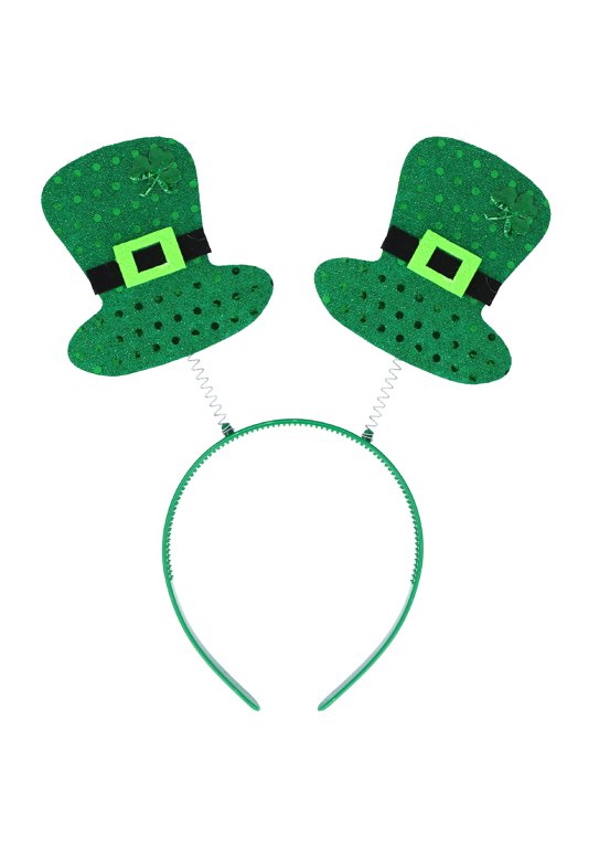 Mini Irish Hats with Shamrocks Head Boppers