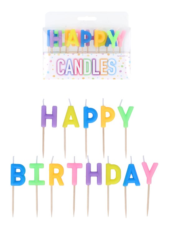 13-Pack Bright 'Happy Birthday' Candles (2-2.8cm)
