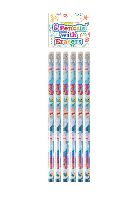Mermaid Pencils with Erasers (6 pieces)