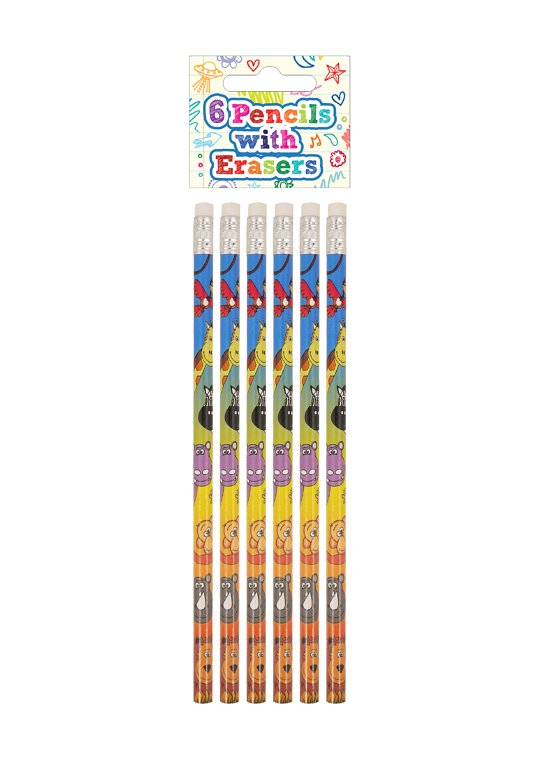 Jungle Pencils with Erasers (6 pieces)
