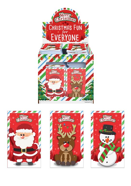 Mini Christmas Notebooks (9.3x5.5cm) 3 Assorted Designs