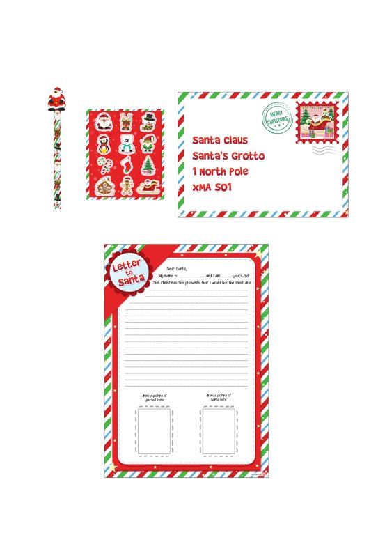 Christmas Santa Letter Writing Kit (5 Pieces)