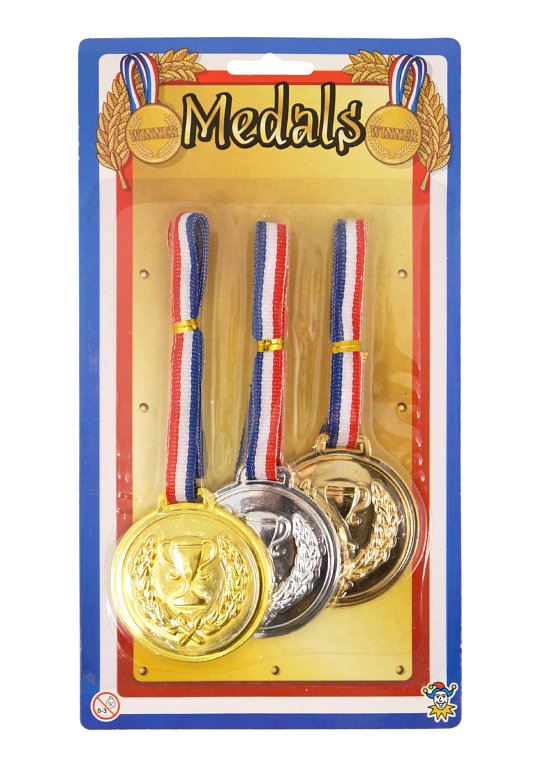 Medals with Neck Cords (Gold/Silver/Bronze)