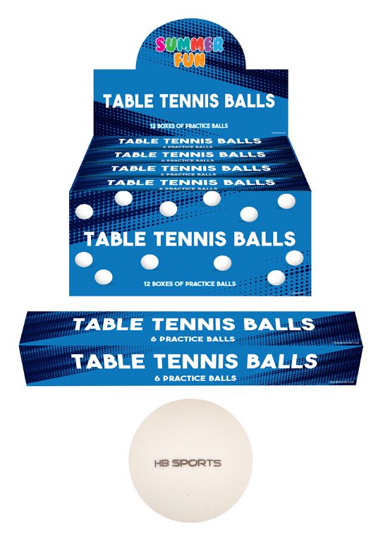 Table Tennis Balls (4cm) 6pcs Per Box