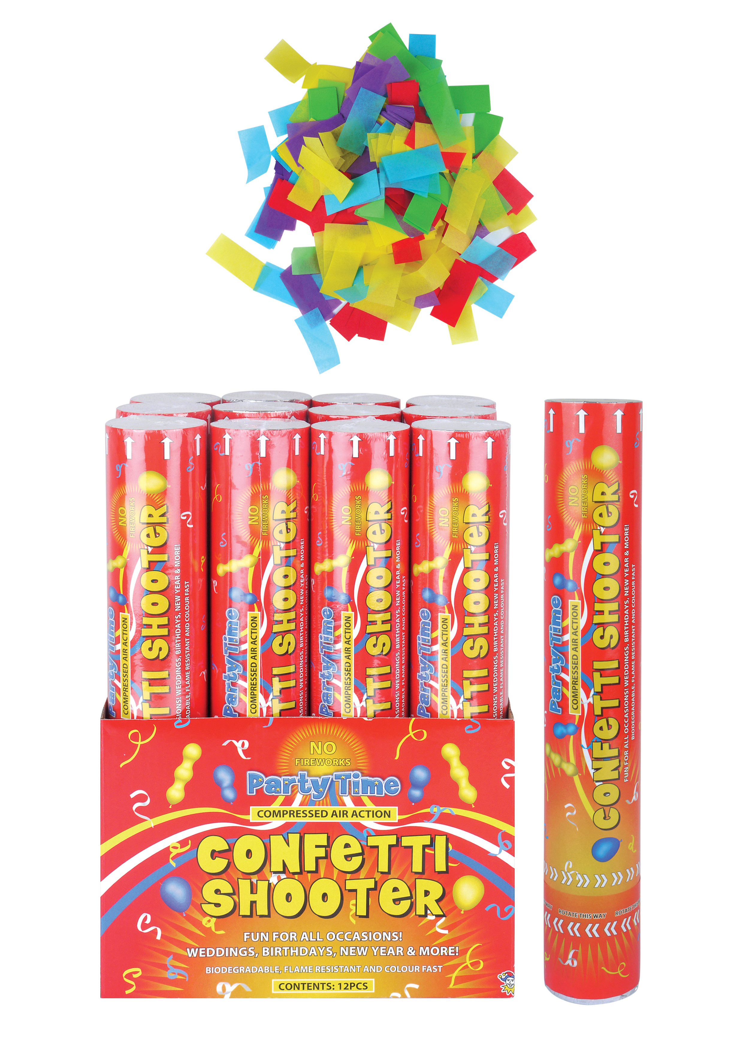 Mondstuk snap Stadium Party Time Multicolour Paper Confetti Shooter (30cm) : Henbrandt B.V.